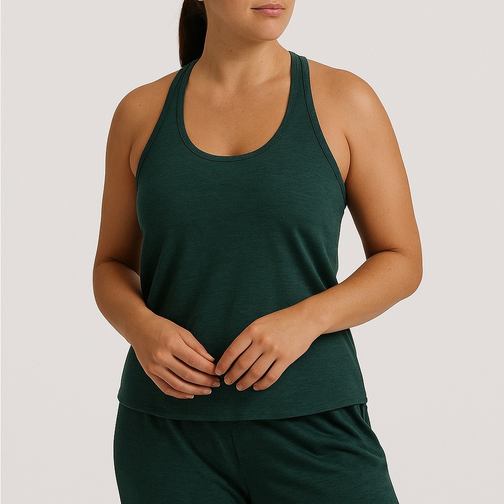 NWT Beyond Yoga Midnight Green Racerback Tank